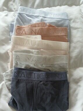 Nautica Women's Hipster Briefs Pack - Pastel Blue, Peach, Cream, Gray, Navy